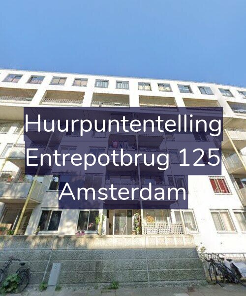 Foto gevel Huurpuntentelling voor Entrepotbrug 125, Amsterdam