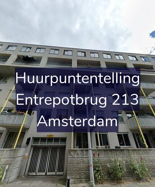Foto gevel Huurpuntentelling voor Entrepotbrug 213, Amsterdam
