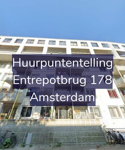Foto gevel Huurpuntentelling voor Entrepotbrug 178, Amsterdam