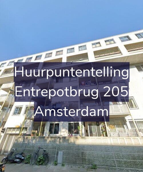 Foto gevel Huurpuntentelling voor Entrepotbrug 205, Amsterdam