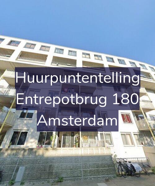 Foto gevel Huurpuntentelling voor Entrepotbrug 180, Amsterdam