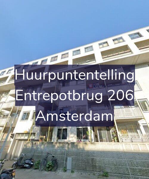 Foto gevel Huurpuntentelling voor Entrepotbrug 206, Amsterdam