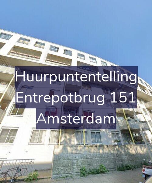 Foto gevel Huurpuntentelling voor Entrepotbrug 151, Amsterdam