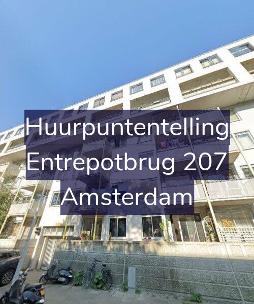 Foto gevel Huurpuntentelling voor Entrepotbrug 207, Amsterdam