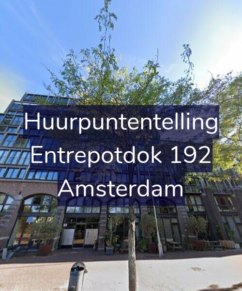 Foto gevel Huurpuntentelling voor Entrepotdok 192, Amsterdam