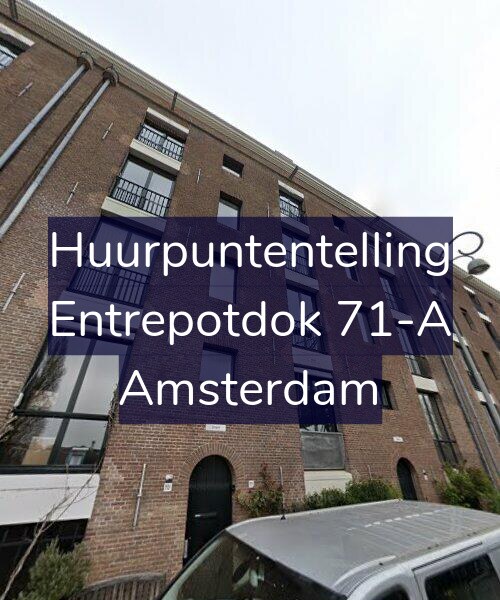 Foto gevel Huurpuntentelling voor Entrepotdok 71-A, Amsterdam