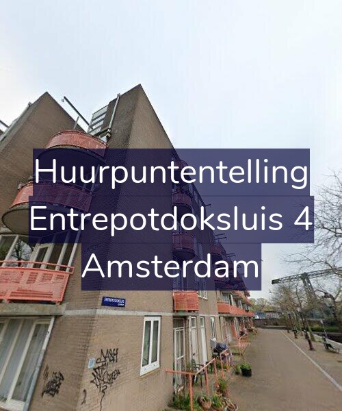 Foto gevel Huurpuntentelling voor Entrepotdoksluis 4, Amsterdam