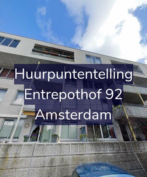 Foto gevel Huurpuntentelling voor Entrepothof 92, Amsterdam