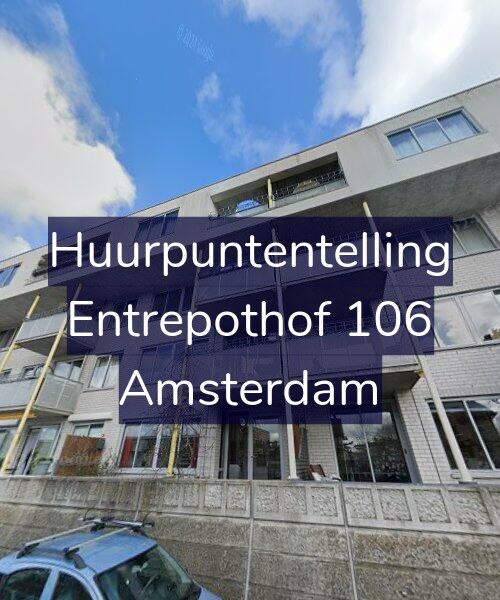 Foto gevel Huurpuntentelling voor Entrepothof 106, Amsterdam