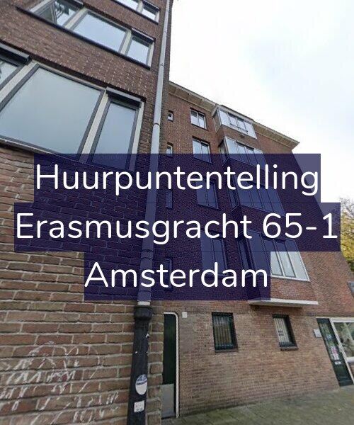 Foto gevel Huurpuntentelling voor Erasmusgracht 65-1, Amsterdam