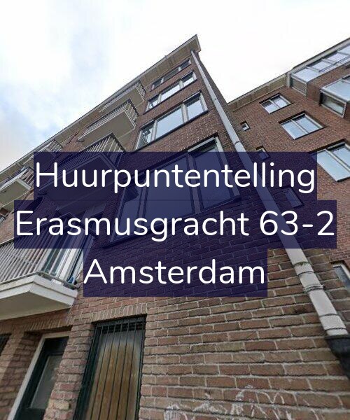 Foto gevel Huurpuntentelling voor Erasmusgracht 63-2, Amsterdam