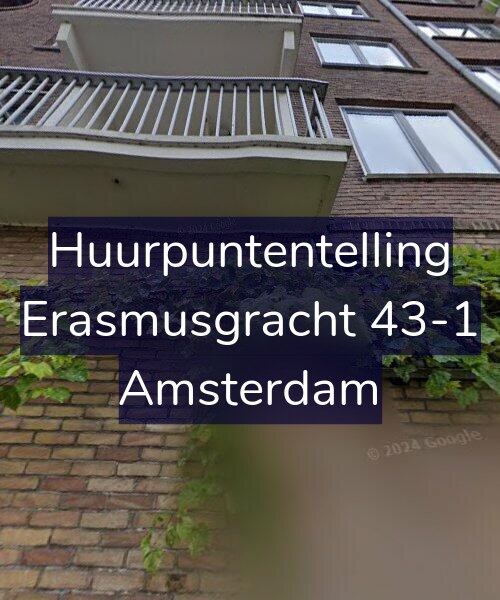 Foto gevel Huurpuntentelling voor Erasmusgracht 43-1, Amsterdam