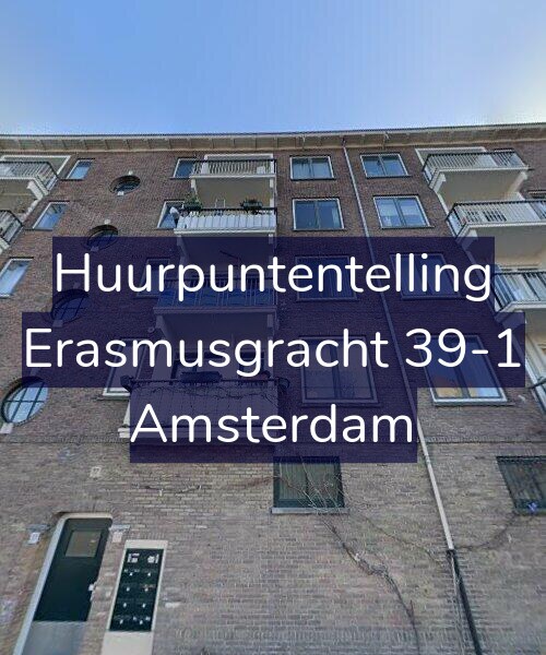 Foto gevel Huurpuntentelling voor Erasmusgracht 39-1, Amsterdam