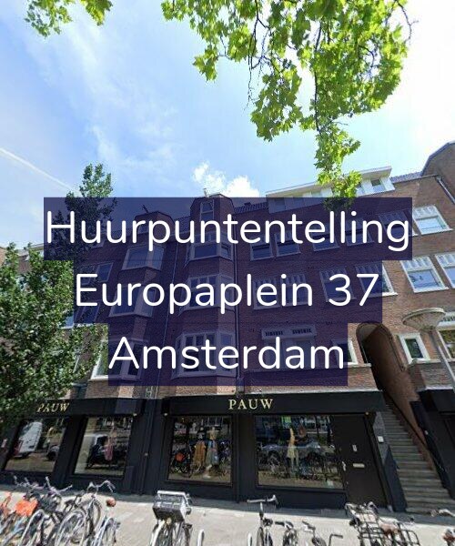 Foto gevel Huurpuntentelling voor Europaplein 37, Amsterdam