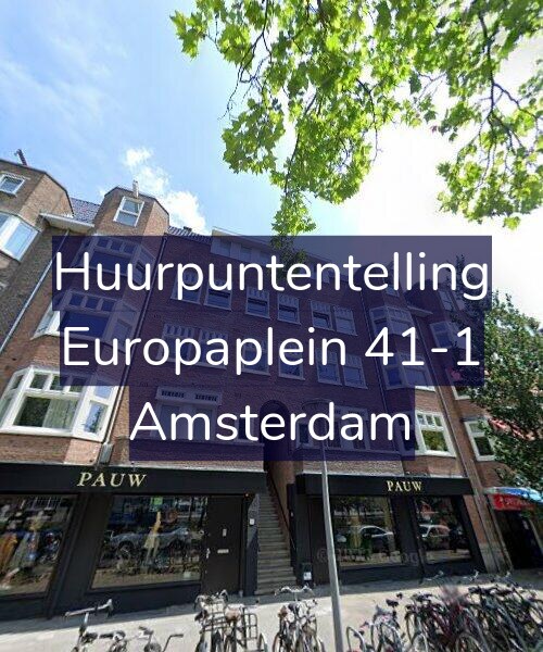 Foto gevel Huurpuntentelling voor Europaplein 41-1, Amsterdam