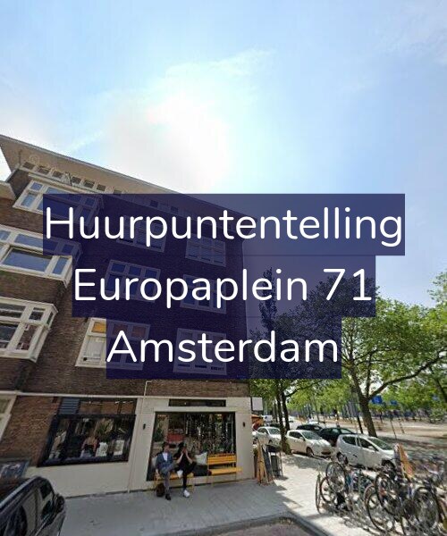 Foto gevel Huurpuntentelling voor Europaplein 71, Amsterdam