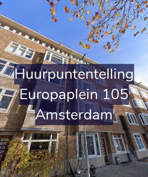 Foto gevel Huurpuntentelling voor Europaplein 105, Amsterdam