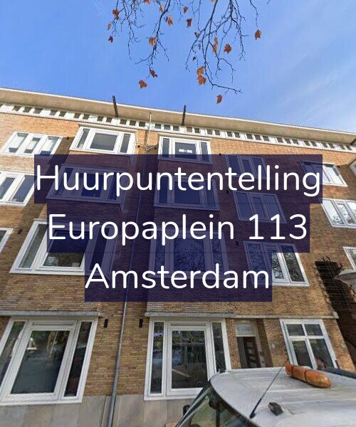 Foto gevel Huurpuntentelling voor Europaplein 113, Amsterdam