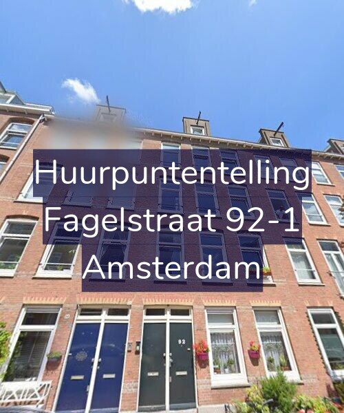 Foto gevel Huurpuntentelling voor Fagelstraat 92-1, Amsterdam