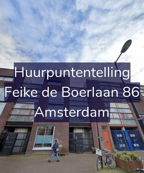 Foto gevel Huurpuntentelling voor Feike de Boerlaan 86, Amsterdam