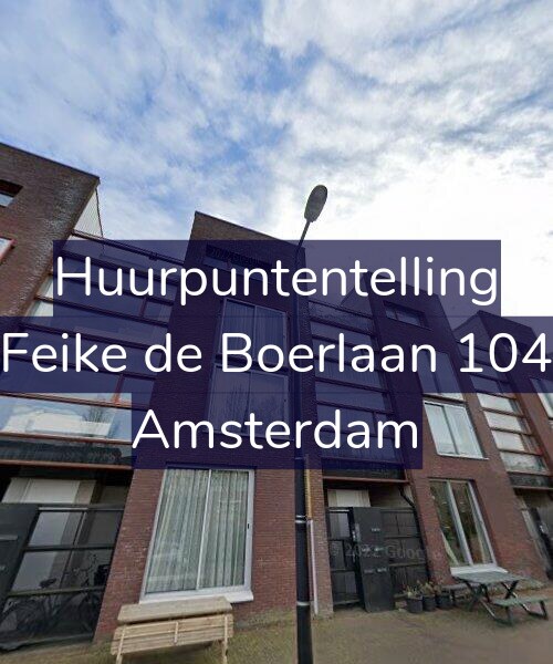 Foto gevel Huurpuntentelling voor Feike de Boerlaan 104, Amsterdam