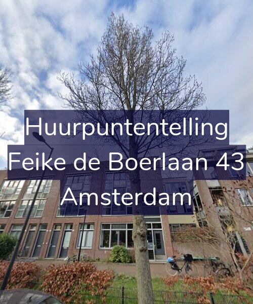 Foto gevel Huurpuntentelling voor Feike de Boerlaan 43, Amsterdam