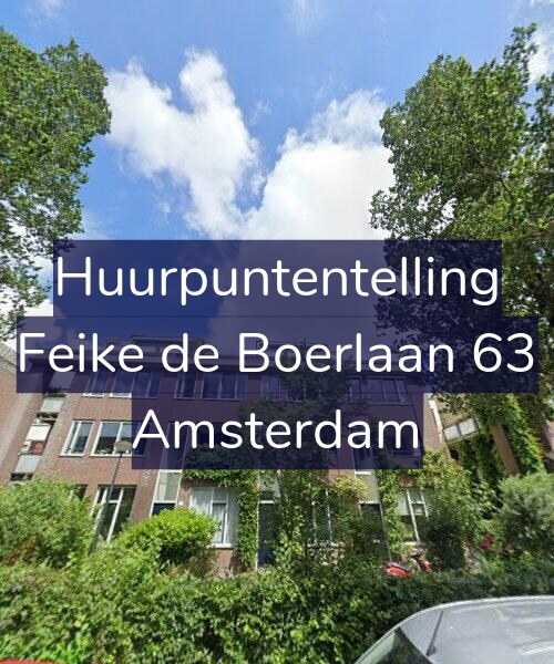 Foto gevel Huurpuntentelling voor Feike de Boerlaan 63, Amsterdam