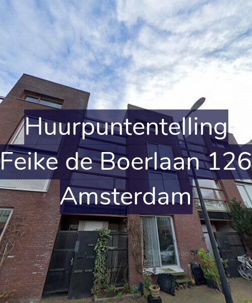 Foto gevel Huurpuntentelling voor Feike de Boerlaan 126, Amsterdam