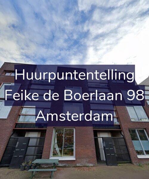 Foto gevel Huurpuntentelling voor Feike de Boerlaan 98, Amsterdam