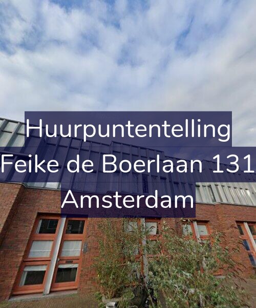 Foto gevel Huurpuntentelling voor Feike de Boerlaan 131, Amsterdam