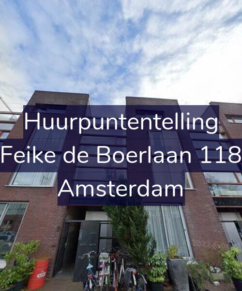 Foto gevel Huurpuntentelling voor Feike de Boerlaan 118, Amsterdam