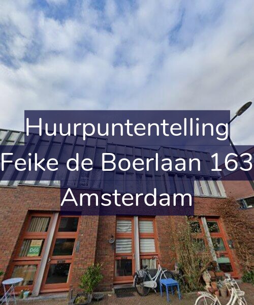 Foto gevel Huurpuntentelling voor Feike de Boerlaan 163, Amsterdam