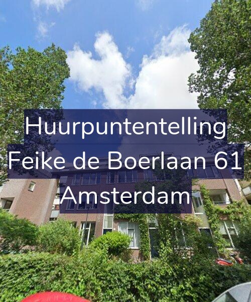 Foto gevel Huurpuntentelling voor Feike de Boerlaan 61, Amsterdam