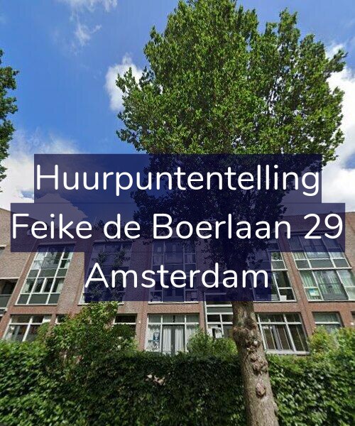 Foto gevel Huurpuntentelling voor Feike de Boerlaan 29, Amsterdam