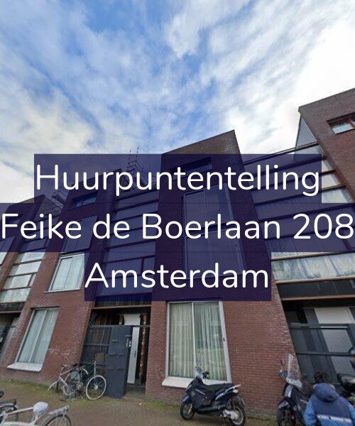 Foto gevel Huurpuntentelling voor Feike de Boerlaan 208, Amsterdam