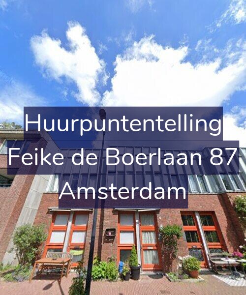 Foto gevel Huurpuntentelling voor Feike de Boerlaan 87, Amsterdam