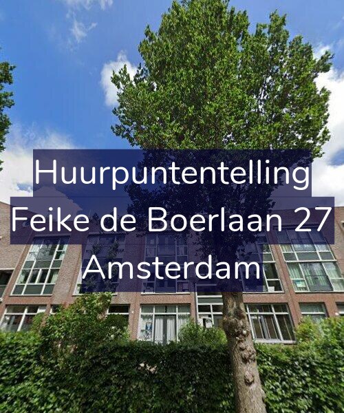 Foto gevel Huurpuntentelling voor Feike de Boerlaan 27, Amsterdam