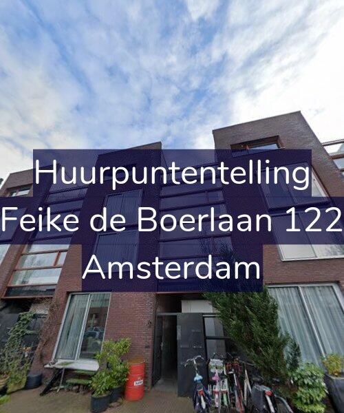 Foto gevel Huurpuntentelling voor Feike de Boerlaan 122, Amsterdam