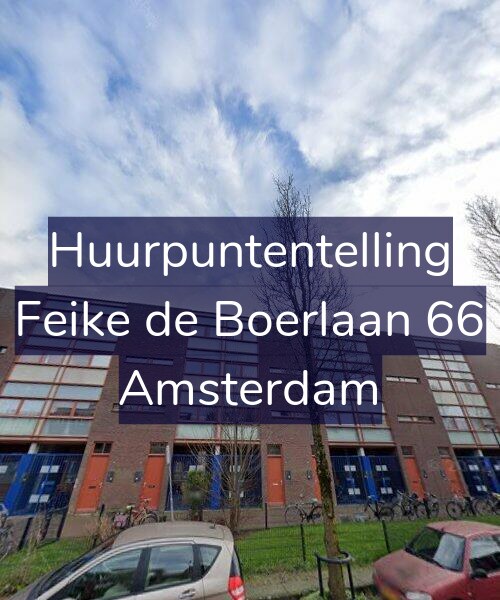 Foto gevel Huurpuntentelling voor Feike de Boerlaan 66, Amsterdam