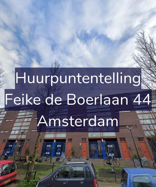 Foto gevel Huurpuntentelling voor Feike de Boerlaan 44, Amsterdam
