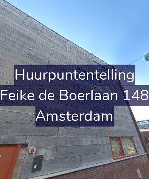 Foto gevel Huurpuntentelling voor Feike de Boerlaan 148, Amsterdam