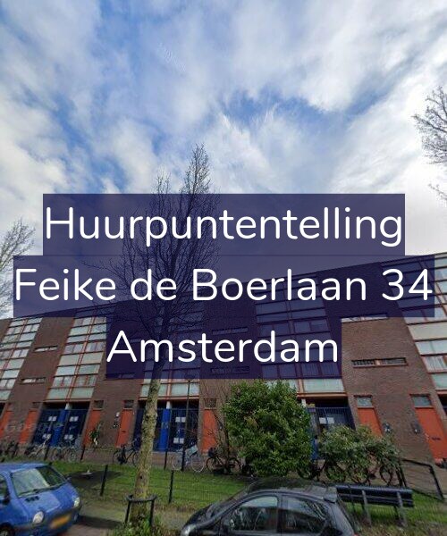 Foto gevel Huurpuntentelling voor Feike de Boerlaan 34, Amsterdam