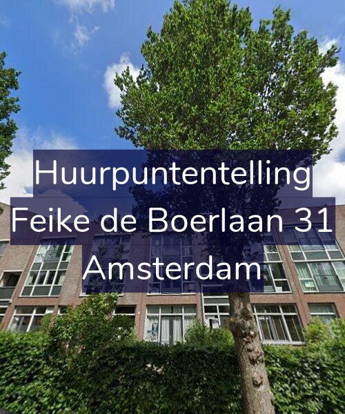 Foto gevel Huurpuntentelling voor Feike de Boerlaan 31, Amsterdam