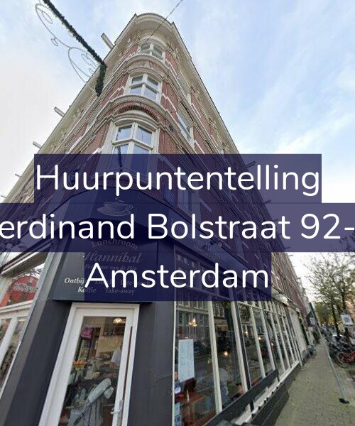Foto gevel Huurpuntentelling voor Ferdinand Bolstraat 92-2, Amsterdam