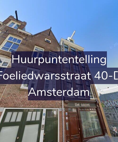 Foto gevel Huurpuntentelling voor Foeliedwarsstraat 40-D, Amsterdam