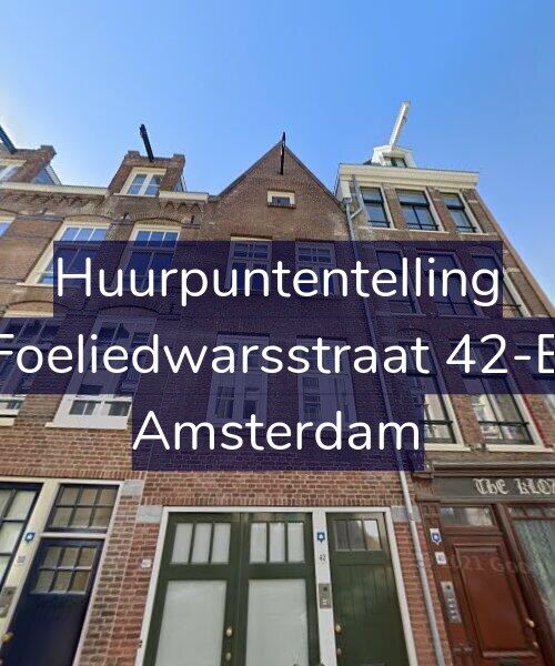 Foto gevel Huurpuntentelling voor Foeliedwarsstraat 42-B, Amsterdam