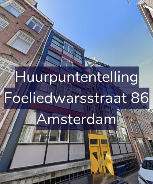 Foto gevel Huurpuntentelling voor Foeliedwarsstraat 86, Amsterdam