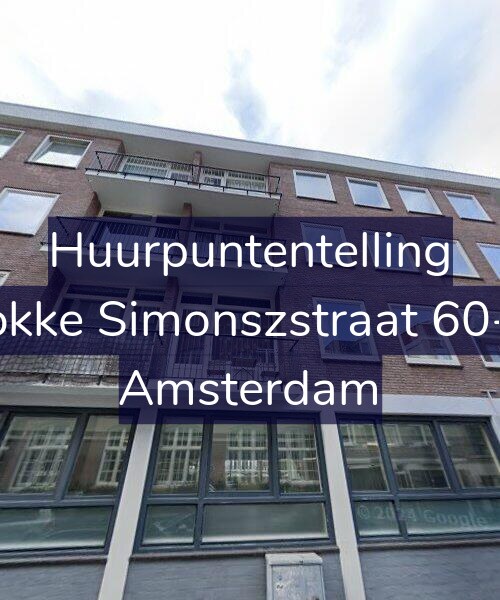 Foto gevel Huurpuntentelling voor Fokke Simonszstraat 60-A, Amsterdam