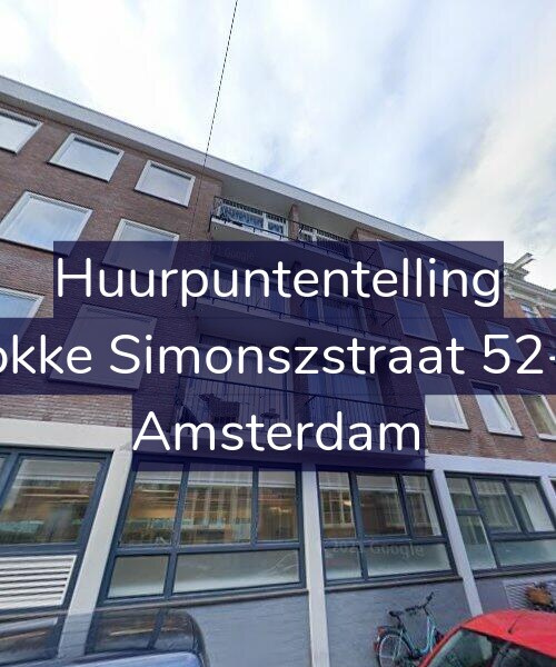 Foto gevel Huurpuntentelling voor Fokke Simonszstraat 52-A, Amsterdam