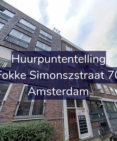 Foto gevel Huurpuntentelling voor Fokke Simonszstraat 70, Amsterdam